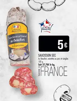 Match Saucisson artisanal au Beaufort à l'ancienne offre