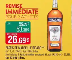 Match RICARD Pastis de Marseille offre