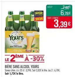Match YOURS Bière sans alcool offre