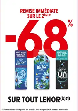 Intermarché LENOR -68% remise immédiate sur le 2ème sur tout lenor offre