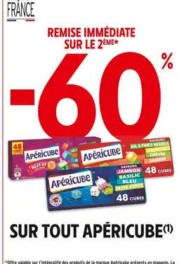 Intermarché Apéricube -60% REMISE IMMÉDIATE SUR LE 2ÈME SUR TOUT APÉRICUBE offre