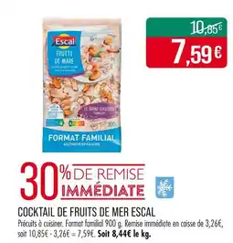 Match ESCAL Cocktail de fruits de mer offre