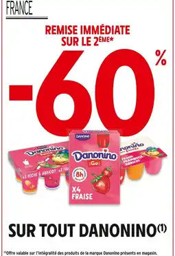 Intermarché Danone -60% remise immédiate sur le 2ème sur tout Danonino offre