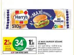 Intermarché Harry's Le maxi burger sésame offre