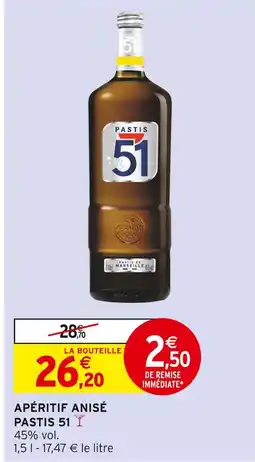 Intermarché PASTIS 51 Apéritif anisé Pastis 51 offre