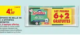 Intermarché SPONTEX ÉPONGE RE-BELLE X6 + 2 OFFERTES offre