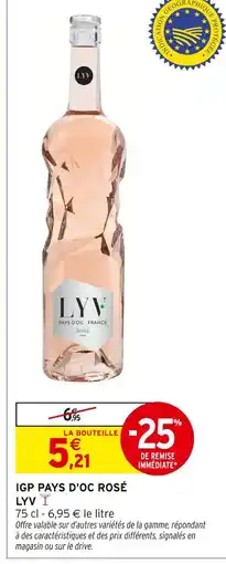 Intermarché LYV IGP pays d'oc rosé offre