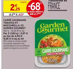 Intermarché GARDEN GOURMET Carré gourmand tomates et mozzarella offre