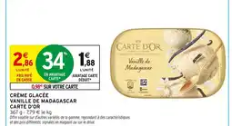Intermarché CARTE D'OR Crème glacée vanille de madagascar offre