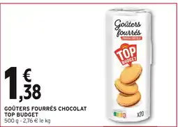 Intermarché TOP BUDGET Goûters fourrés chocolat offre