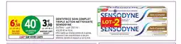 Intermarché SENSODYNE Dentifrice Soin Complet Triple Action Nettoyante offre