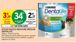 Intermarché DENTALIFE Sticks bucco-dentaire medium offre