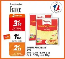 Netto NETTO Emmental français râpé offre