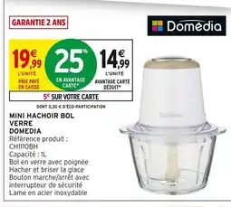 Intermarché Domedia Mini hachoir bol verre offre