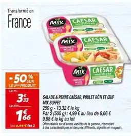 Netto MIX BUFFET Caesar poulet rôti et œuf offre