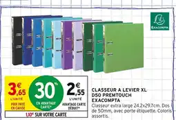 Intermarché Exacompta Classeur à levier xl d50 premtouch offre