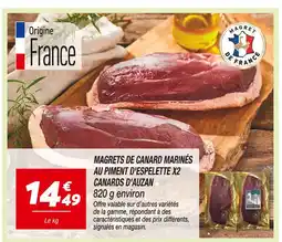 Netto Canards d'Auzan Magrets de canard marinés au piment d'Espelette x2 offre