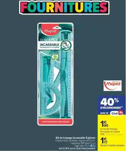 Carrefour Drive Maped - kit de tracage incassable 4 pièces offre