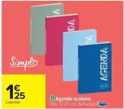 Carrefour Drive Simply - agenda scolaire offre