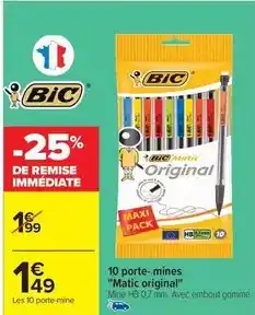 Carrefour Drive Bic - 10 porte-mines matic original offre