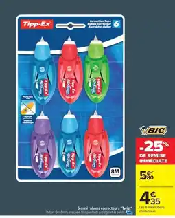 Carrefour Drive Tipp-ex - 6 mini rubans connecteurs twist offre