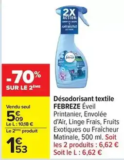 Carrefour Drive Febreze - désodorisant textile offre