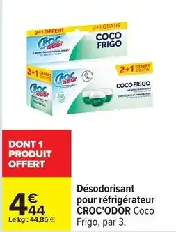 Carrefour Drive Croc'odor- désodorisant pour réfrigérateur offre