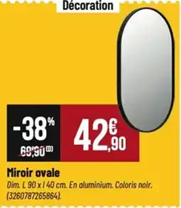 Tridôme Miroir ovale offre