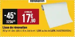 Tridôme Lisse de rénovation offre