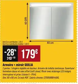 Tridôme Armoire + miroir giulia offre