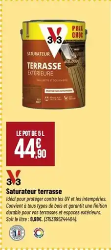 Tridôme Saturateur terrasse offre