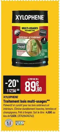 Tridôme XYLOPHENE Traitement bois multi-usages offre