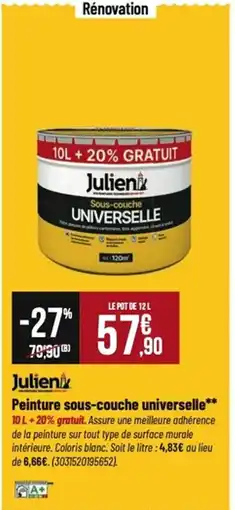 Tridôme JULIEN Peinture sous-couche universelle offre