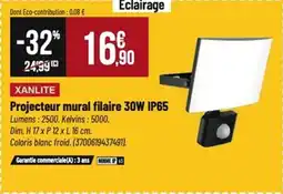 Tridôme XANLITE Projecteur mural filaire 30W IP65 offre