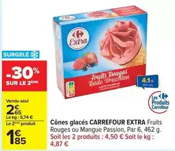 Carrefour Drive Carrefour extra - cônes glacés offre