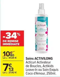 Carrefour Drive Activilong - soins offre