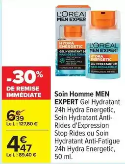 Carrefour Drive L'oréal - soin homme men expert offre