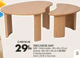 La Foir'Fouille Table basse gaby offre
