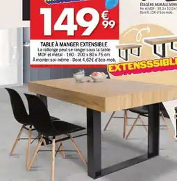 La Foir'Fouille Table à manger extensible offre