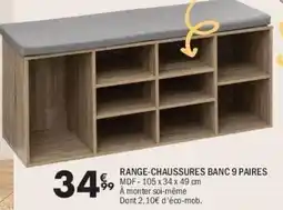 La Foir'Fouille Range-chaussures banc 9 paires offre