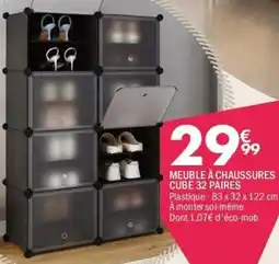 La Foir'Fouille Meuble à chaussures cube 32 paires offre