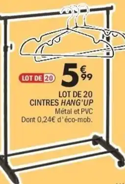 La Foir'Fouille Lot de 20 cintres hang'up offre