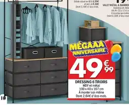 La Foir'Fouille Dressing 6 tiroirs offre