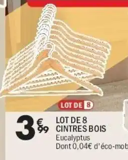 La Foir'Fouille Lot de 8 39 cintres bois offre