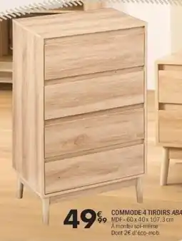 La Foir'Fouille Commode 4 tiroirs abana offre