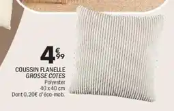 La Foir'Fouille Coussin flanelle grosse cotes offre