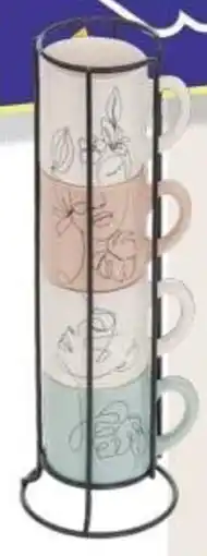 La Foir'Fouille Rack 4 mugs visage offre