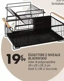 La Foir'Fouille Égouttoir 2 niveaux blackwood offre