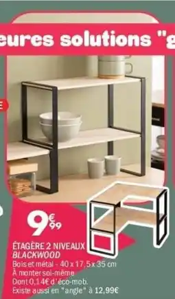 La Foir'Fouille Étagère 2 niveaux blackwood offre
