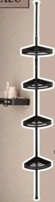 La Foir'Fouille Étagère de douche téléscopique blackalu offre